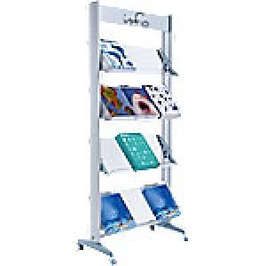 Image of Paperflow Literature Display A4 Aluminium