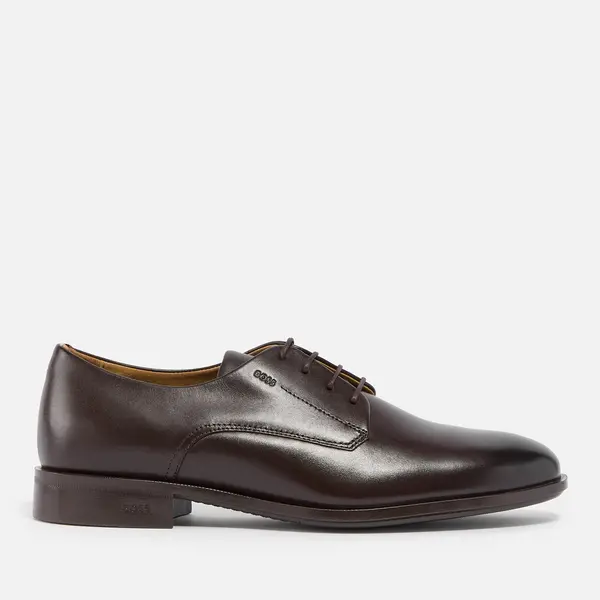 Image of BOSS Mens Colby Leather Derby Shoes - UK 8 Brown Shoes male 50498467-201 8