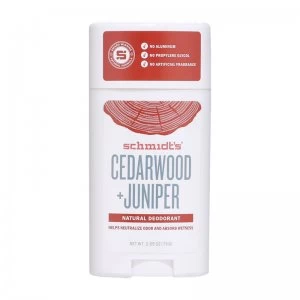 image of Schmidts Naturals Cedarwood and Juniper Deodorant Stick 58ml