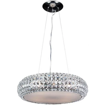 image of Linea Verdace Lighting - Linea Verdace Crystal Science Pendant Ceiling Light Chrome