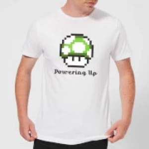 Image of Nintendo Super Mario Powering Up Mens T-Shirt - White - L