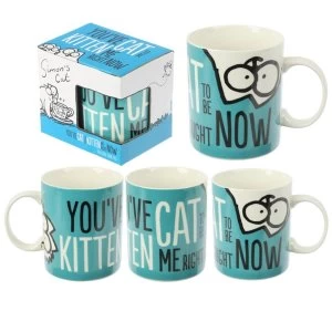 image of Simons Cat Kitten Slogan New Bone China Mug