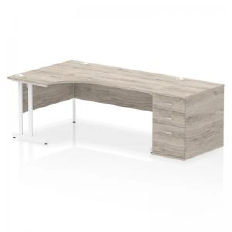 Image of Dynamic Office Solutions Impulse 1800mm Cantilever Left Crescent Desk Workstation I004119