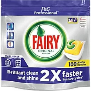Image of Fairy Dishwasher Tablets All-in-One Lemon Pack of 100