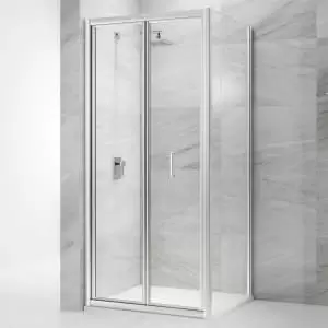 image of Nexa By Merlyn 4mm Chrome Framed Bi-Fold Shower Door Only - 1900 x 900mm