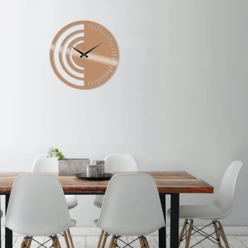 Image of Metal Wall Clock 8 - Copper Copper Decorative Metal Wall Clock