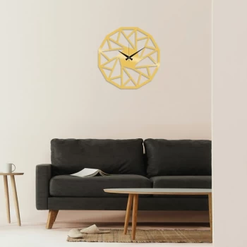 Metal Wall Clock 18 - Gold Gold Decorative Metal Wall Clock