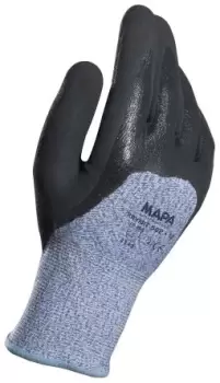 Image of Mapa Krynit Black Nitrile Coated HDPE Work Gloves, Size 10, Large, 2 Gloves