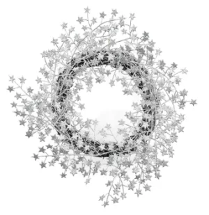 Image of The Tree Company 45cm Silver Star Christmas Wreath
