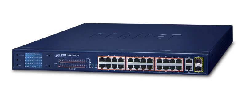 Image of PLANET FGSW-2622VHP network switch Unmanaged L2 Fast Ethernet (10/100)
