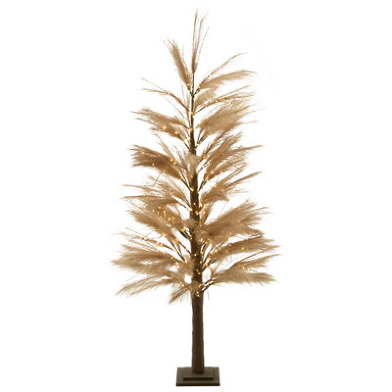 Image of Beliani Outdoor Decoration LED Hauganes Christmas Tree 190 Cm Beige
