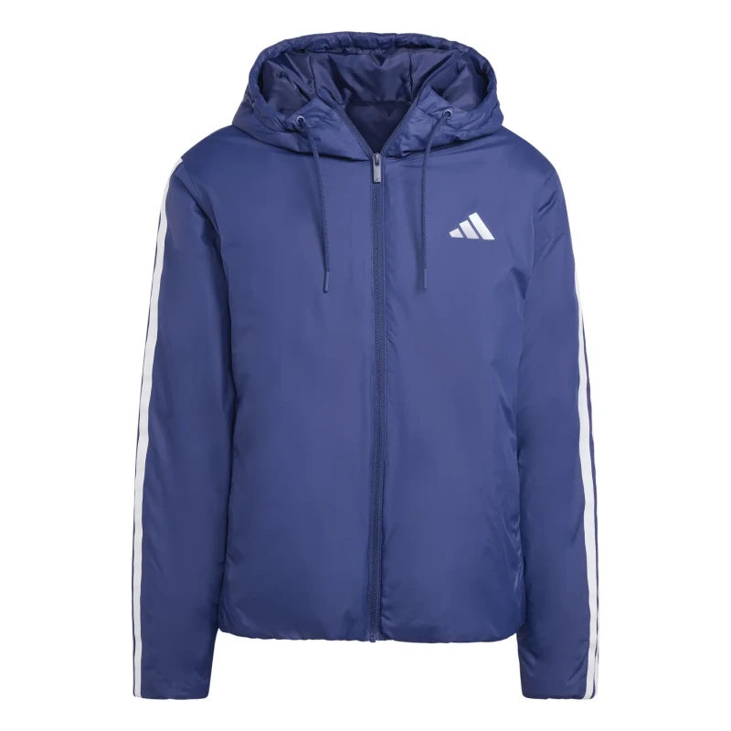 Image of Adidas Hooded jacket adidas Essentials Climawarm 3 Stripes Bleu Male L JM4040