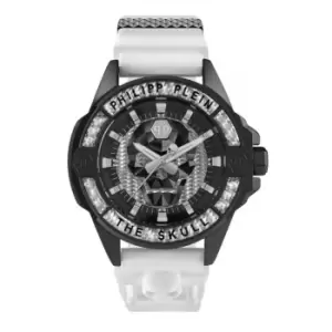 image of The Skull Carbon Fiber Steel Silver White Gents Watch PWAAA1822