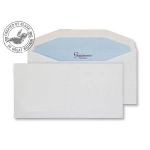Image of Blake Premium Postfast DL 90gm2 Gummed Mailer Envelopes White Pack of