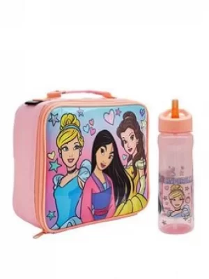 image of Disney Princess Disney Felt Pen Princess Rectangular Lunch Bag & Bottle