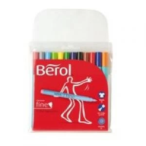 image of Berol Color Fine Fibre Tip Pen Assorted Pack 12 72913NR