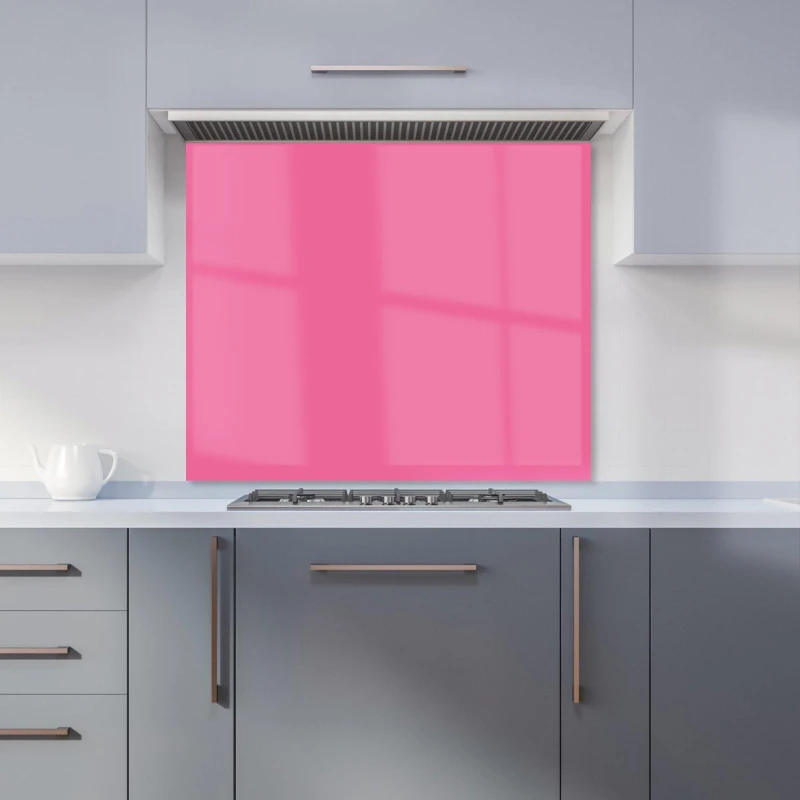 Image of Warren Reed - Designer Hot Pink Kitchen Splashback Size: 600mm x 750mm Pink Unisex 600mm x 750mm