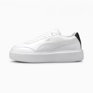 Image of PUMA Oslo Maja Womens Trainers, White/Black, size 3.5, Shoes