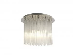 image of Ceiling Round 10 Light G9 Polished Chrome, Clear Glass