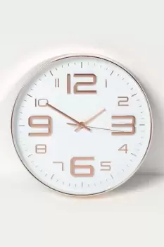 White & Copper Wall Clock