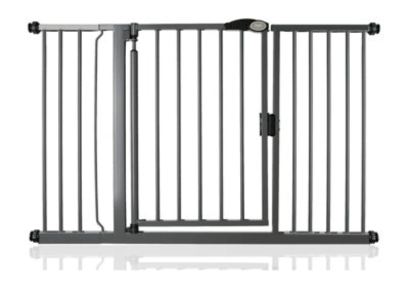 Image of Safetots Pressure Fit Self Closing Stair Gate, 132.6Cm - 139.6Cm, Slate Grey, Auto Closing Baby Gate, Safety Barrier