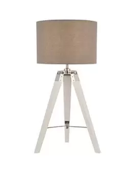 image of Meldon Table Lamp - White/Grey