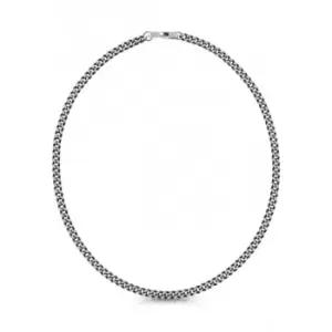 Image of Mens 21" Black Steel Chain Necklace UMN01381STBK
