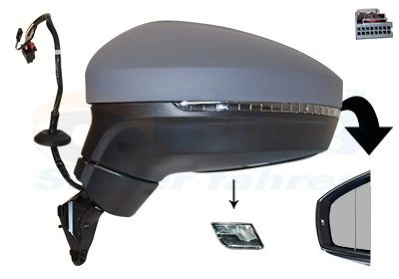 Image of VAN WEZEL Wing mirror VAN WEZEL 5747817