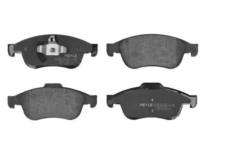 Image of MEYLE 025 249 1418 Brake pad set Front Axle, not prepared for wear warning indicator, Original Quality, with anti-squeak plate Brake Pad Set,disc bra