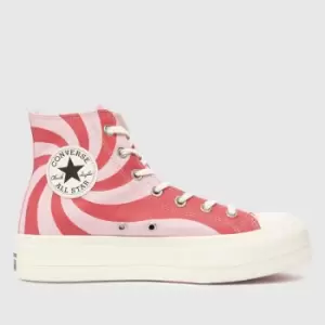 image of Converse Pink Lift Colour Candy Trainers