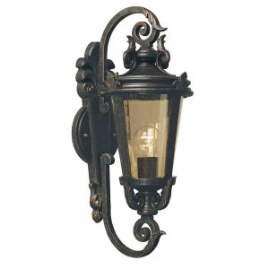 image of 1 Light Outdoor Medium Wall Lantern Light Weathered Bronze IP44, E27