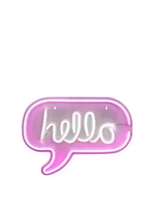 Image of Glow Neon Hello Wall Lamp