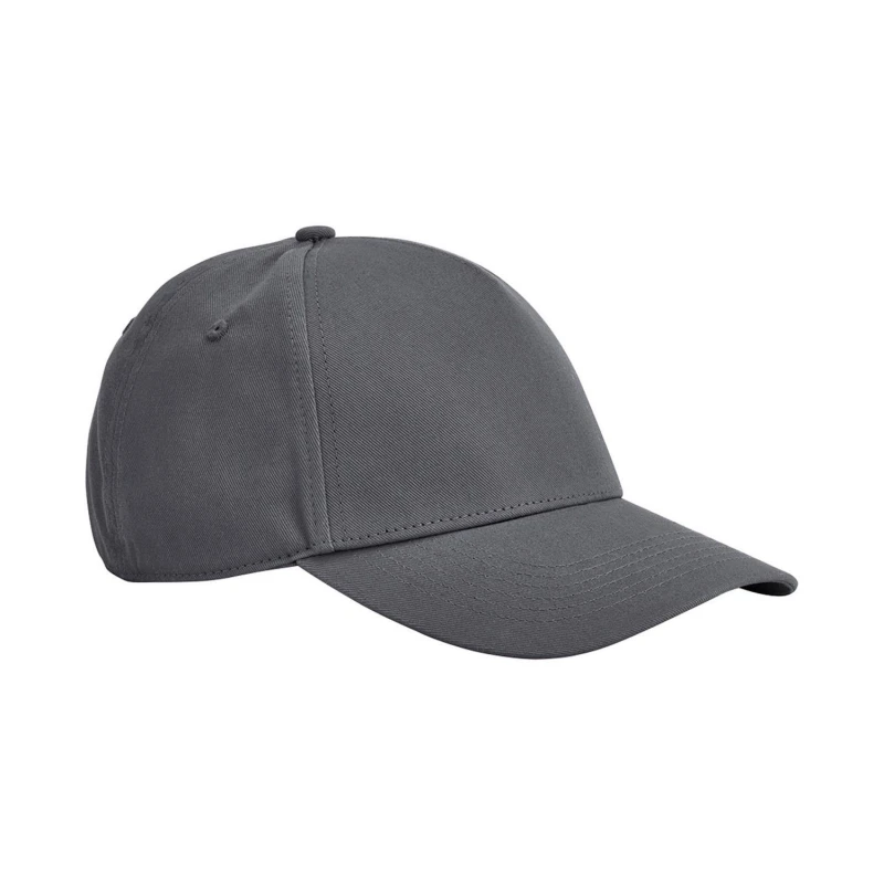Image of Beechfield Beechfield Men Classic Cotton Panelled Cap in Mid Grey Mid Grey One Size Male 5063527237330
