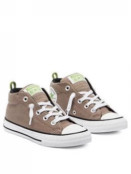 Image of Converse Chuck Taylor All Star Street Utility Loop Mid Childrens Trainer - Grey, Size 10
