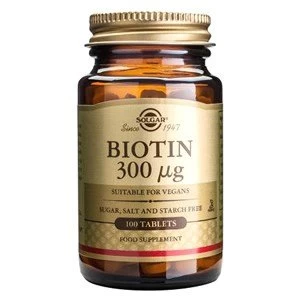 Image of Solgar Biotin 300 amp181g Tablets 100 tablets