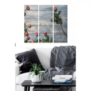 Image of MDF100537 Multicolor Decorative MDF Painting (3 Pieces)