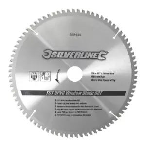 image of Silverline TCT UPVC Window Blade 80T 250 x 30 - 25, 20, 16mm Rings 598444