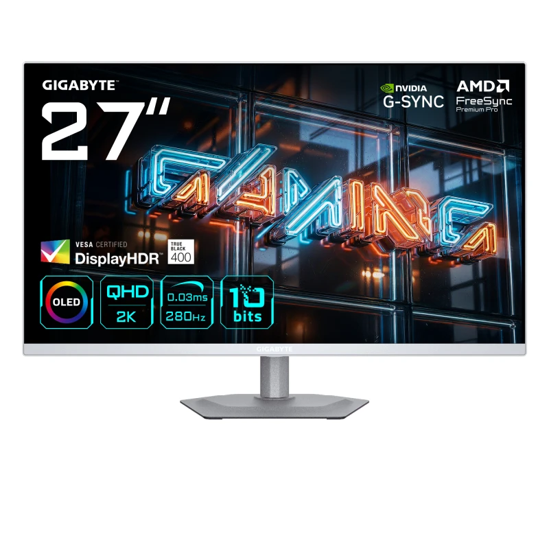 Image of Gigabyte MO27Q2A ICE 27OLED 2K QHD Gaming Monitor - 2560 x 1440. 280