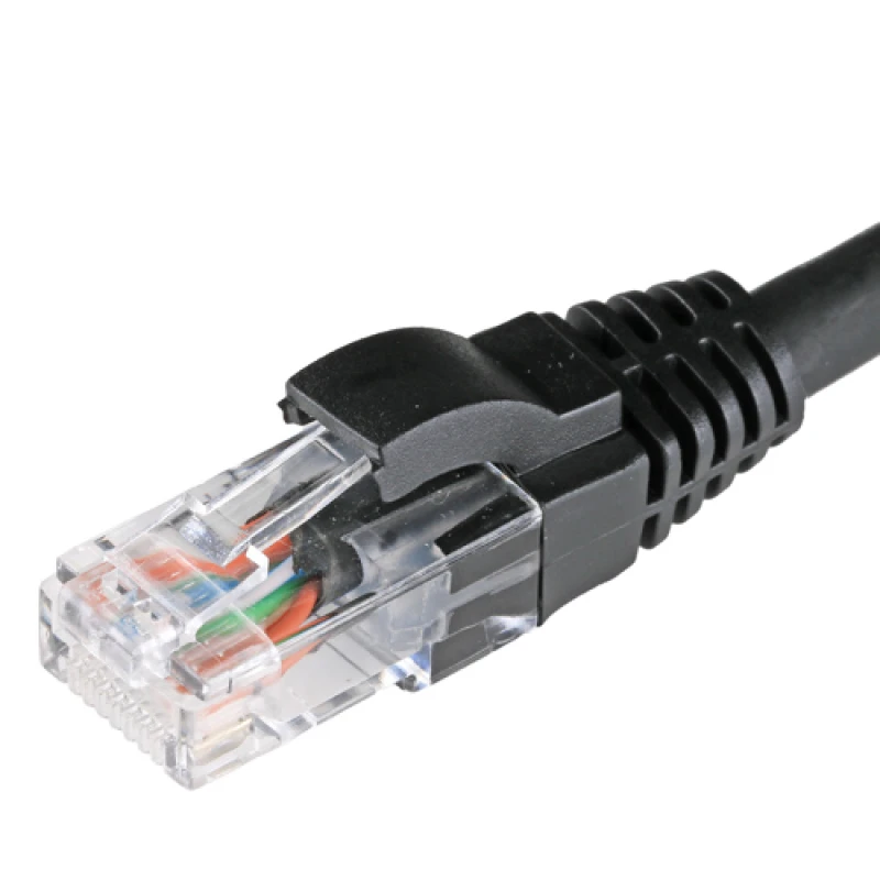 Image of Cablenet 0.5m Cat6 RJ45 Black U/UTP LSOH 24AWG Snagless Booted Patch L
