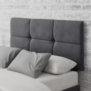Image of Caine Plush Velvet Headboard Steel