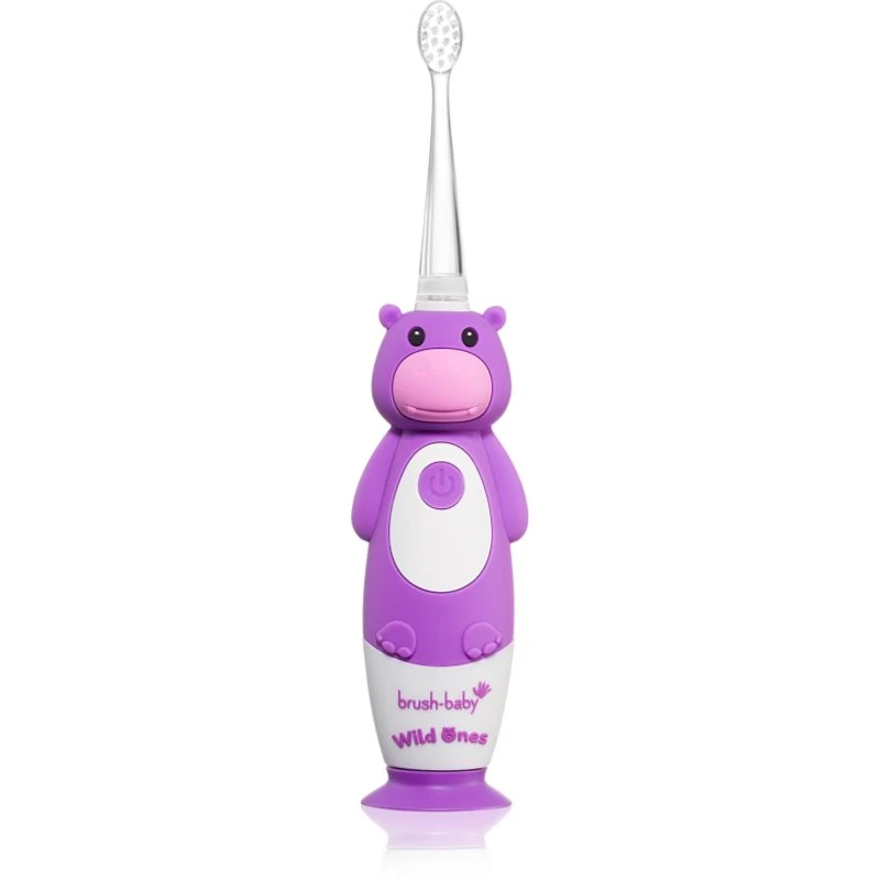Image of brush-baby WildOnes Hippo Electric Rechargeable Toothbrush Purple