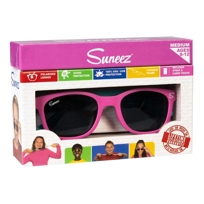 Image of Suneez Polarised Sunglasses Juniors - Pink Pink 8-12yrs