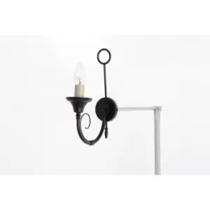 image of Classica wall light Black 1 bulb 32.5cm