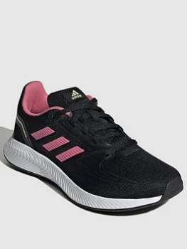 Image of adidas Kids Unisex Runfalcon 2.0 Trainers - Black/Pink, Size 3