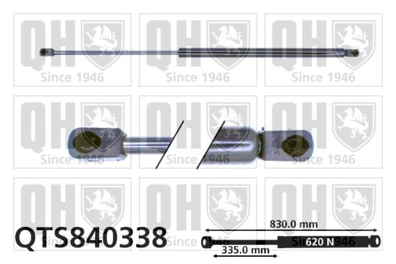 Image of QUINTON HAZELL Tailgate strut QUINTON HAZELL QTS840338