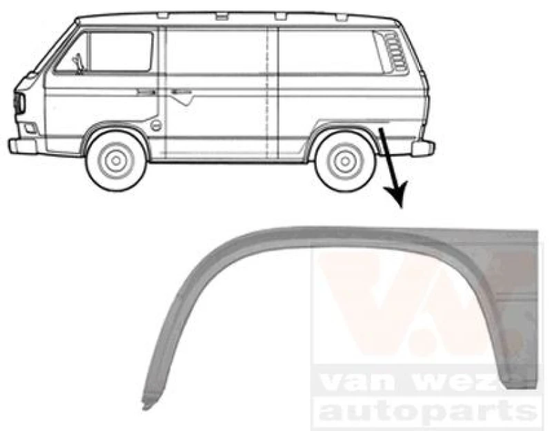 Image of VAN WEZEL Side panel VAN WEZEL 5870145