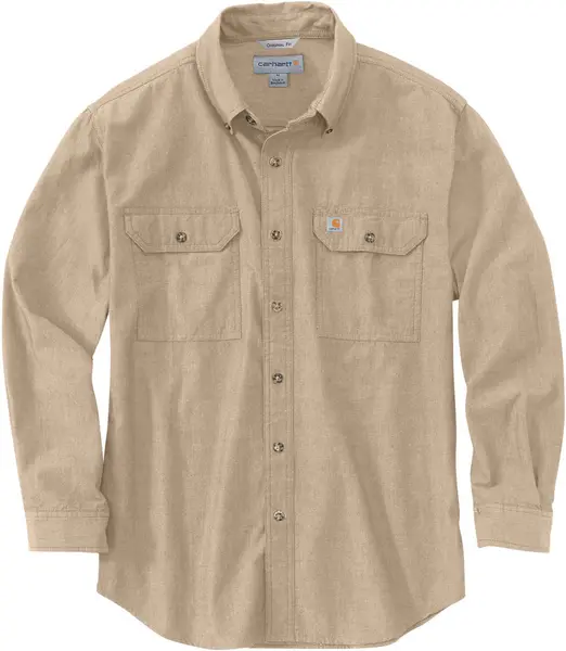 Image of Carhartt Loose Fit Midweight Chambray Shirt, beige, Size 2XL