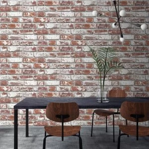 Image of Fresco Red House Brick Wallpaper