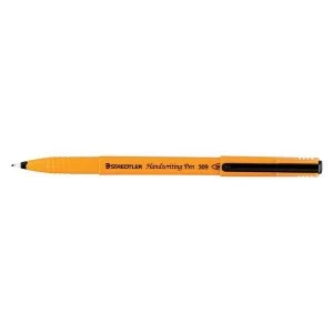 Image of Staedtler 309 Handwriting Pen Fibre Tipped 0.8mm Tip 0.6mm Line Black 1 x Pack of 10