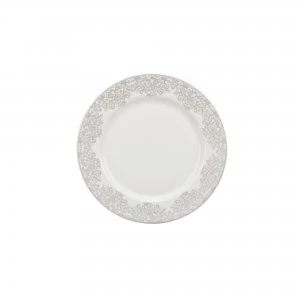 image of Denby Monsoon Filigree Silver Medium Plate